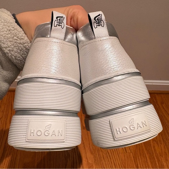 Hogan Women's White Leather Platform Sneakers - Picture 10 of 15